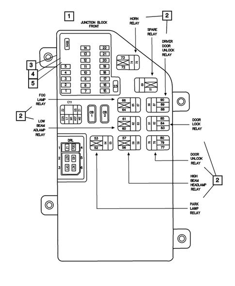 Relays for 2002 Chrysler Concorde #1