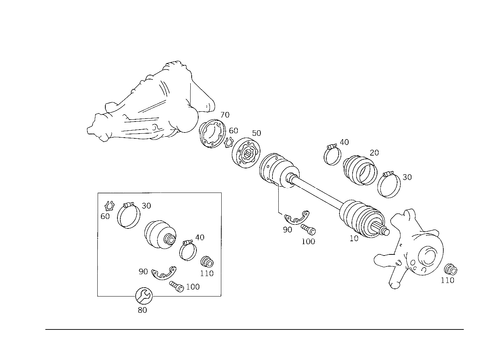 Axle Shaft for 1993 Mercedes-Benz 600SL #1