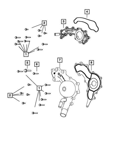 Water Pump and Related Parts for 2020 Dodge Charger #0