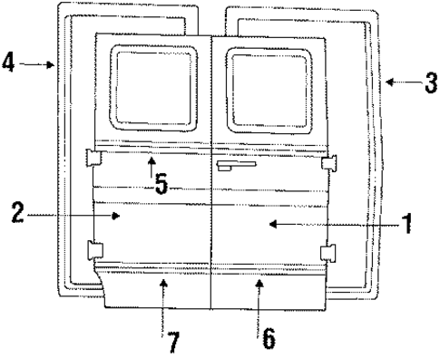 Exterior Trim - Side Door for 1988 Ford E-350 Econoline #0