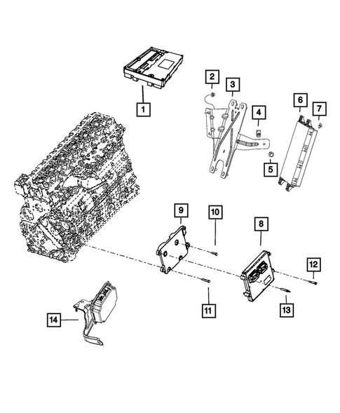 Keys, Modules and Engine Controllers for 2013 Ram 3500 #8