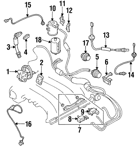 Emission Components for 2003 Mitsubishi Diamante #0