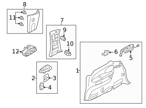 Interior Trim - Side Panel for 2006 Mazda MPV #1