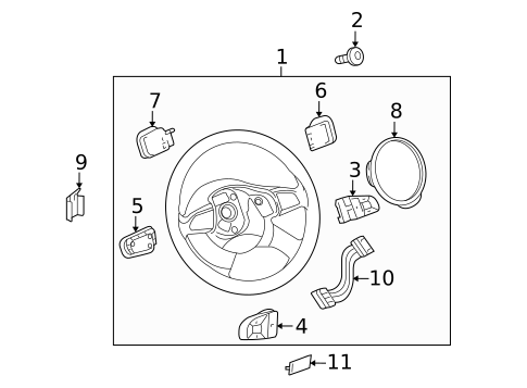Steering Wheel & Trim for 2008 Audi Q7 #0
