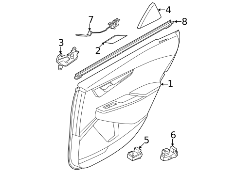 Interior Trim - Rear Door for 2023 Kia EV6 #0