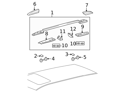 Luggage Carrier for 2009 Toyota Highlander #0