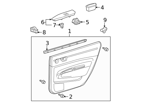 Front Door for 2005 Toyota Prius #1