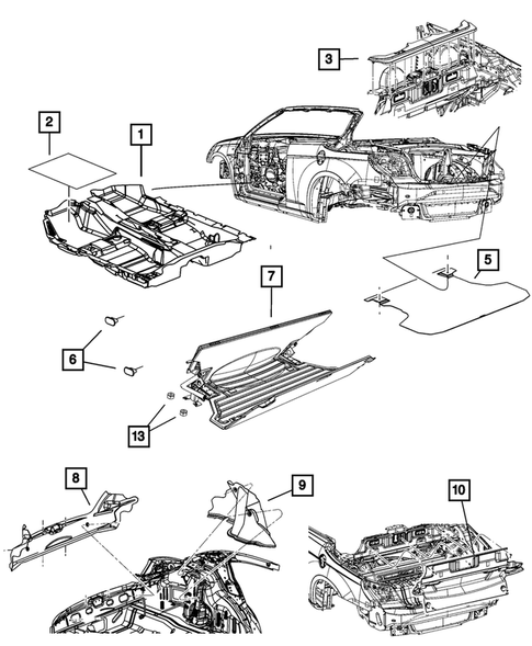 Carpets, Floor Mats, Load Floor, and Silencers for 2008 Chrysler Sebring #0