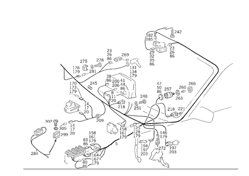 Inboard Cable Harness for 1985 Mercedes-Benz 300D #1
