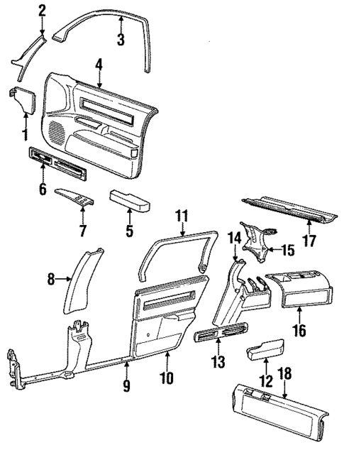 Passenger Compartment for 1991 Oldsmobile Custom Cruiser #0