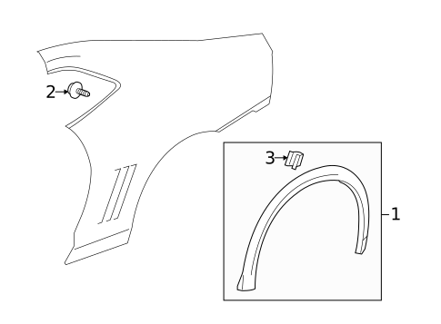 Exterior Trim - Quarter Panel for 2014 Chevrolet Camaro #1