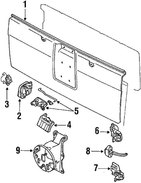 Gate & Hardware for 1998 Chevrolet Tracker #1