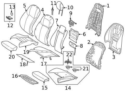 Driver Seat Components for 2021 Mercedes-Benz C63 AMG S #5