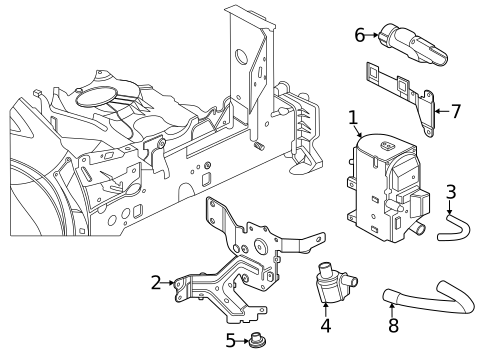 Evaporator & Heater Components for 2022 Porsche Cayenne #1