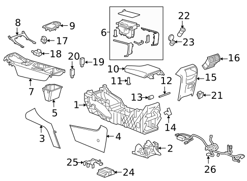 Center Console for 2017 Buick Regal #0