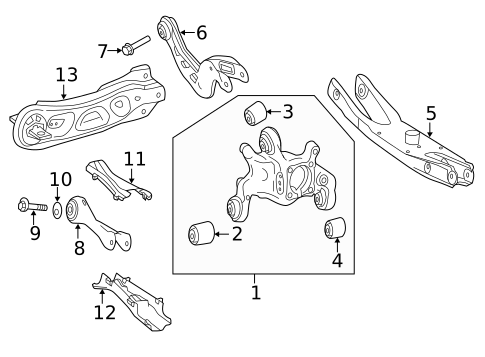 Rear Suspension for 2016 Mercedes-Benz CLA45 AMG #1