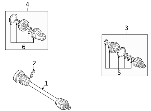 Drive Axles for 2001 Audi A4 Quattro #2