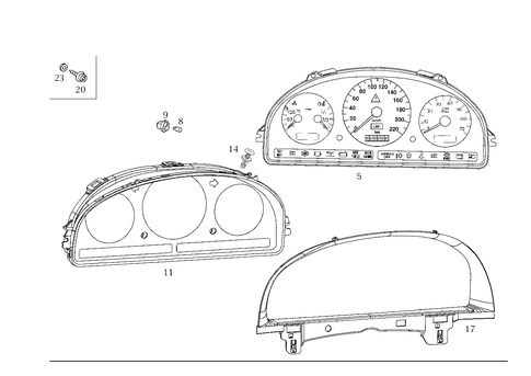 Instrument Cluster for 2002 Mercedes-Benz ML55 AMG #1