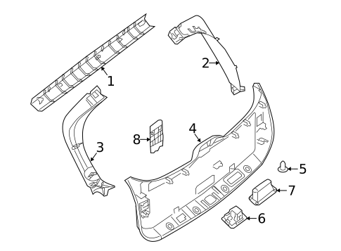 Interior Trim for 2020 Nissan Pathfinder #0