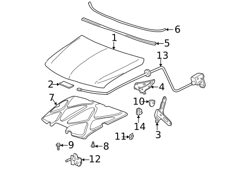 Hood & Components for 2006 GMC Yukon XL 1500 #0