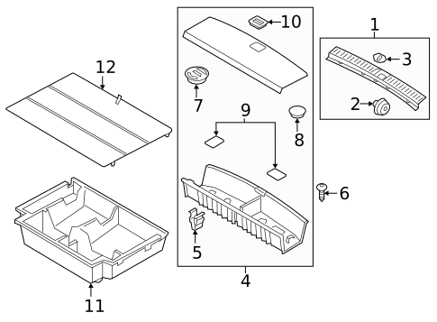 Interior Trim - Rear Body for 2017 Kia Sorento #0