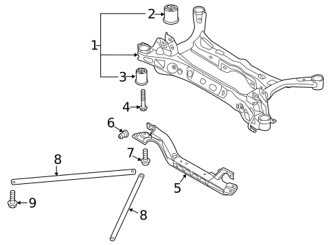 Suspension Mounting for 2017 Audi A3 Quattro #1