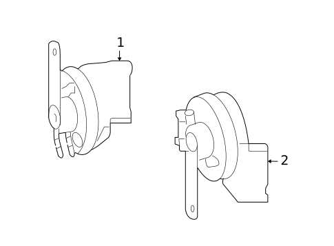 Horn for 2010 Mercedes-Benz GL550 #0