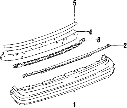 Bumper & Components - Rear for 1988 Pontiac 6000 #1