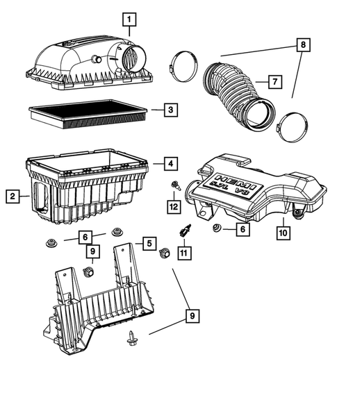 Air Cleaner for 2008 Dodge Ram 3500 #0