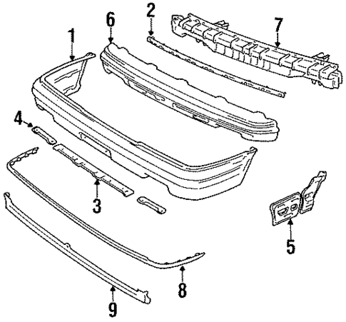 Bumper Assembly for 1991 Toyota Cressida #0