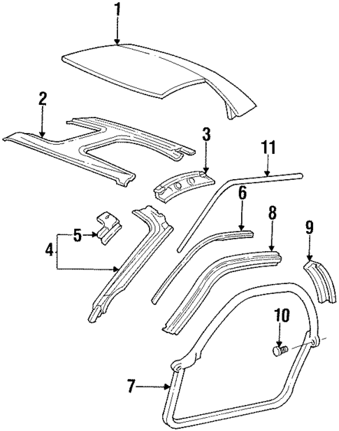 Roof & Components for 2002 Pontiac Firebird #0