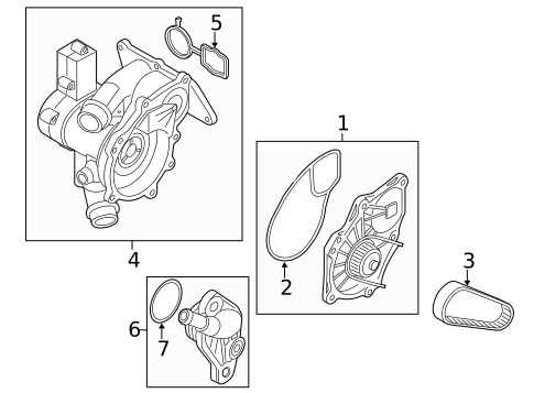 Water Pump for 2019 Audi A3 #0