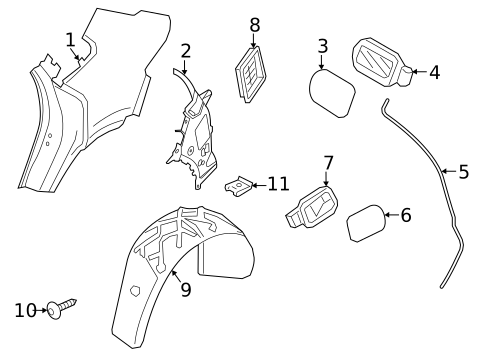 Quarter Panel & Components for 2019 Porsche Cayenne #0