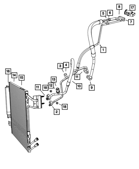 Air Conditioner and Heater Plumbing for 2012 Jeep Wrangler #2
