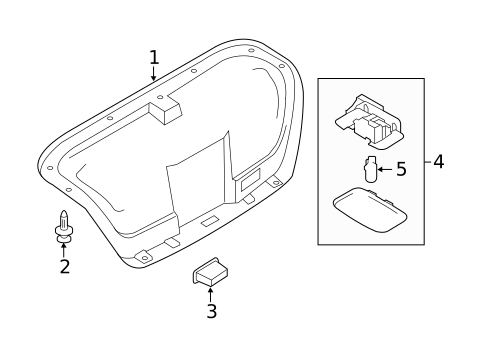 INTERIOR TRIM - TRUNK for 2012 INFINITI M56 #0