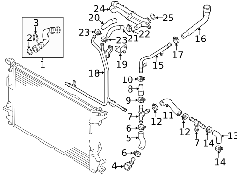 Hoses & Lines for 2014 Audi A7 Quattro #1