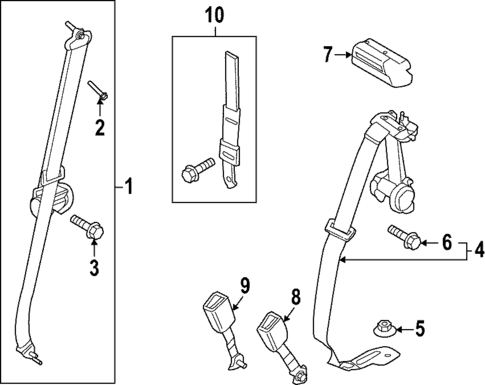 Seat Belt for 2023 Ford F-150 Lightning #0