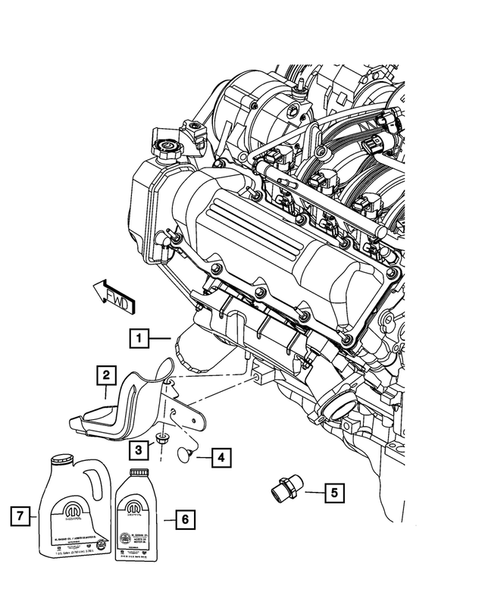 Engine Oiling, Oil Pan and Indicator (Dipstick) for 2011 Jeep Liberty #1