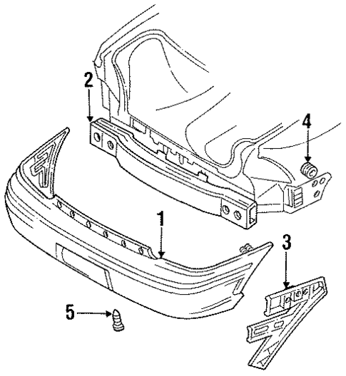 Bumper & Components - Rear for 1999 Dodge Neon #0