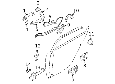 Lock & Hardware for 2009 Hyundai Sonata #1