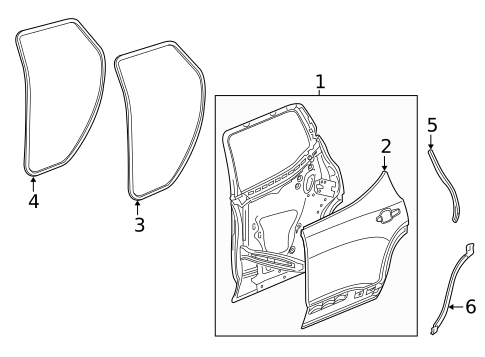 Door & Components for 2023 GMC Acadia #0