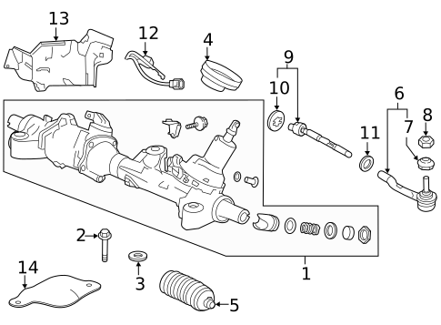 Steering Gear & Linkage for 2017 Acura TLX #0
