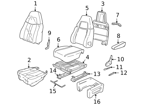 Front Seat Components for 1996 Chevrolet Express 1500 #0