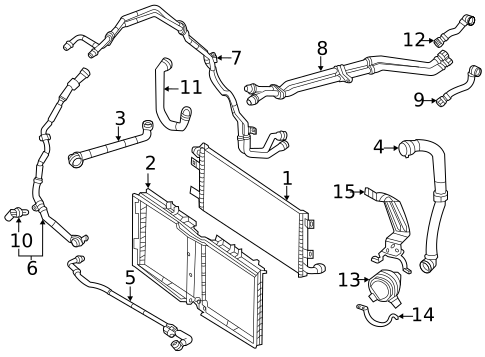 Radiator & Components for 2024 Mercedes-Benz GLS450 #1