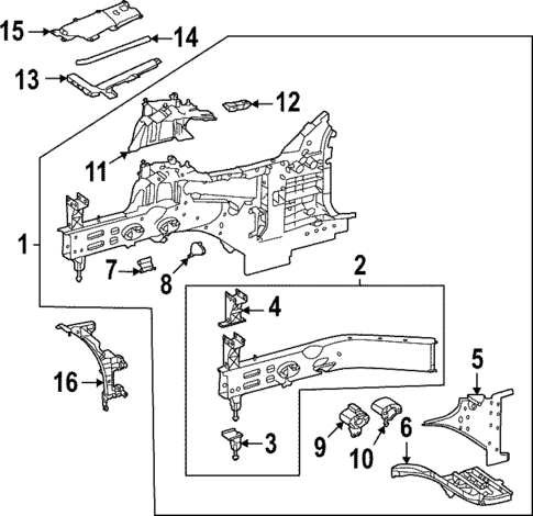 Structural Components & Rails for 2025 Mercedes-Benz SL 55 AMG® #0