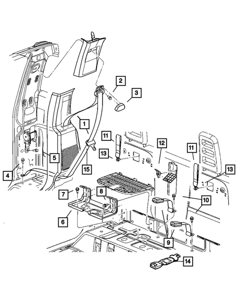 Seat Belts-Front and Rear for 2006 Dodge Dakota #3