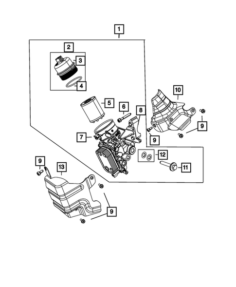 Engine Oiling, Oil Pan and Indicator (Dipstick) for 2016 Jeep Renegade #1