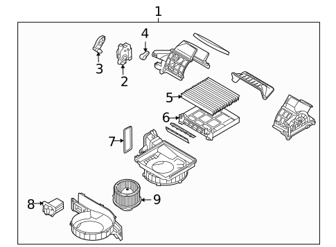 Blower Motor & Fan for 2010 Hyundai Veracruz #0