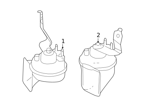 Horn for 2015 Mercedes-Benz GLK250 #1