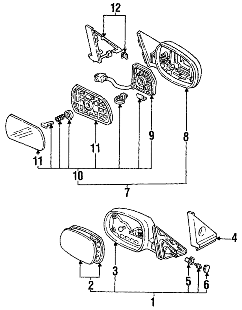 Outside Mirrors for 1990 Honda Accord #1